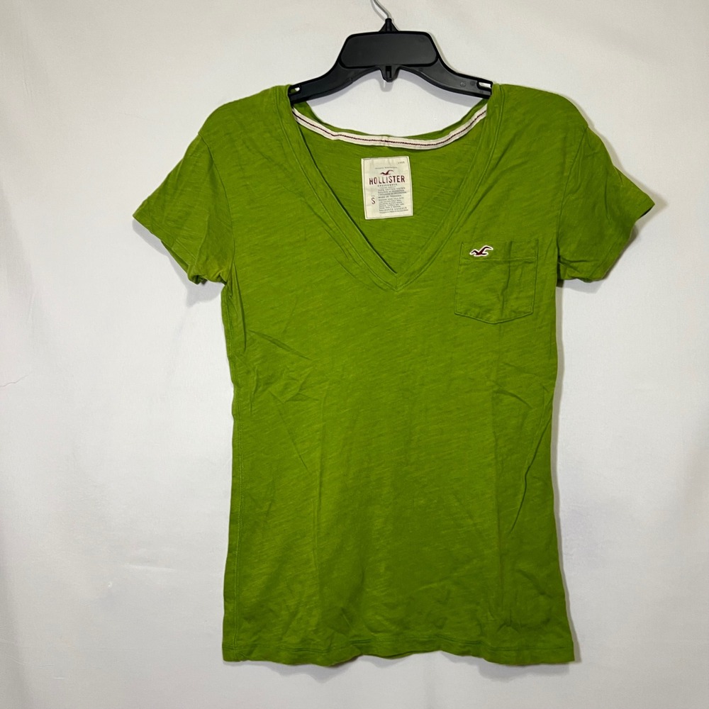 Vintage Early 00s Hollister Tee S Bella Swan V-Neck Pocket Y2K Grunge Streetwear